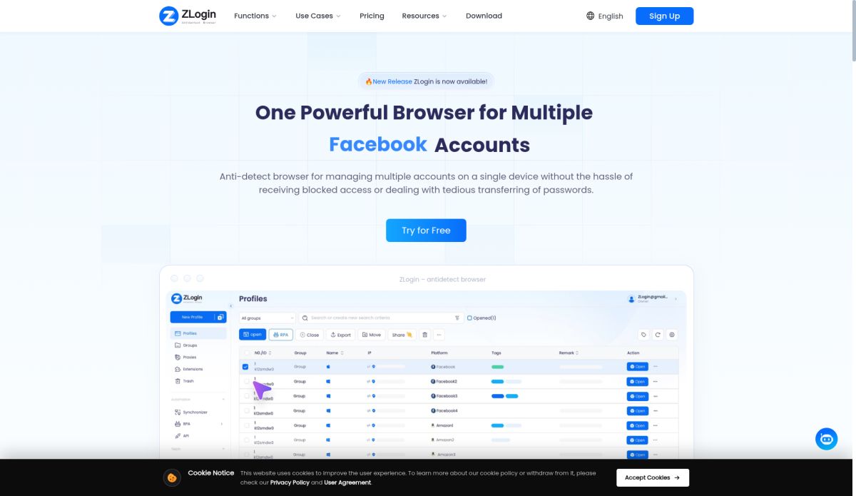 ZLogin Antidetect Browser screenshot