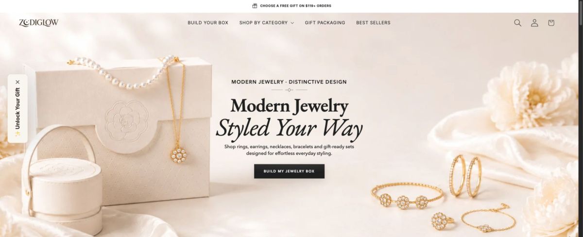 Zodiglow website screenshot